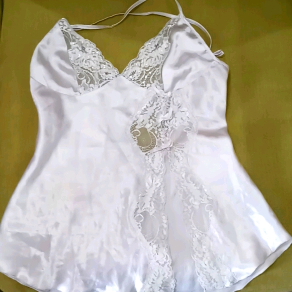 Frederick's Silver Gray Teddy/Nightgown/Lingerie